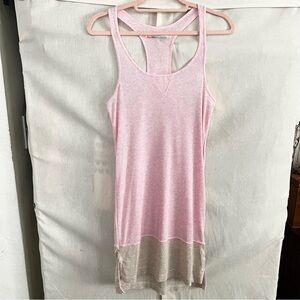 Free People Beach Light Pink Ribbed Tank Summer Dress Large